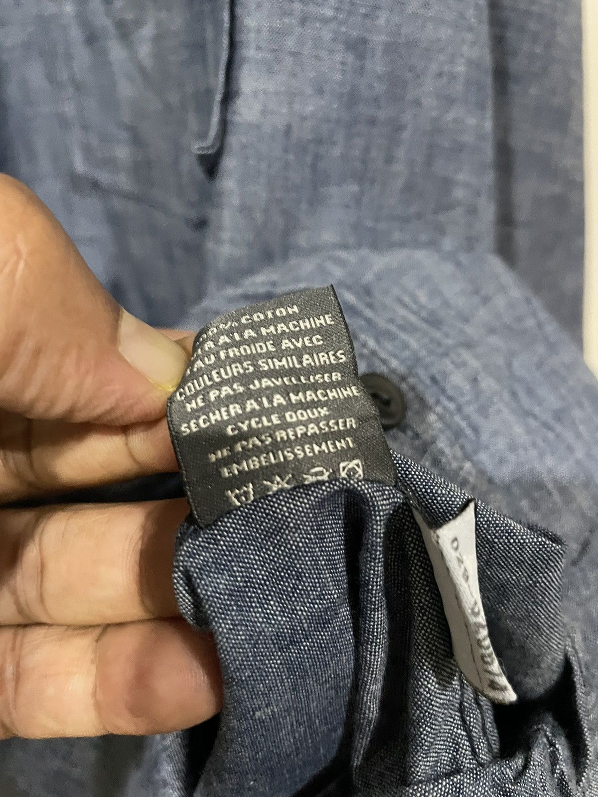 Christian Audigier × Designer Christian Audigier USN Inspired Stencil Chambray Shirts Size US XXL / EU 58 / 5 - 15 Thumbnail