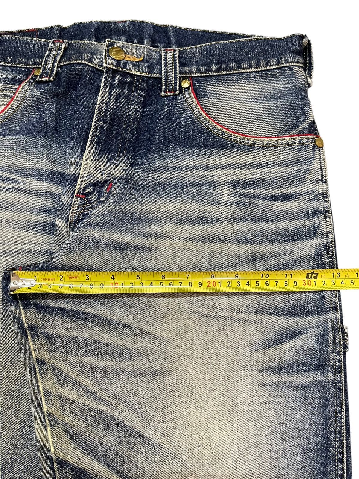 Edwin Y2K Japan Edwin Carpenter Buckle Faded Wash Wide Leg Baggy Size US 34 / EU 50 - 17 Thumbnail