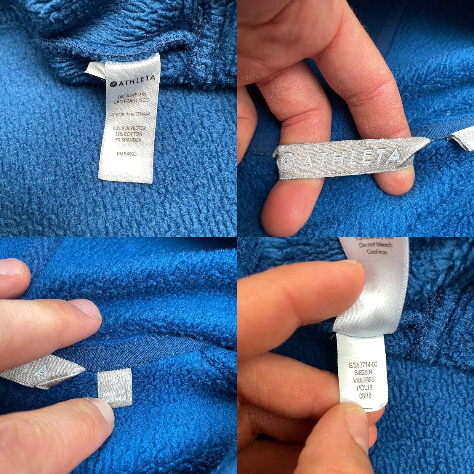 Athleta Athleta Hoodie Shirt Womens Small Blue Activewear Slit Thumbholes Pullover Raglan Sleeve Size S / US 4 / IT 40 - 8 Thumbnail