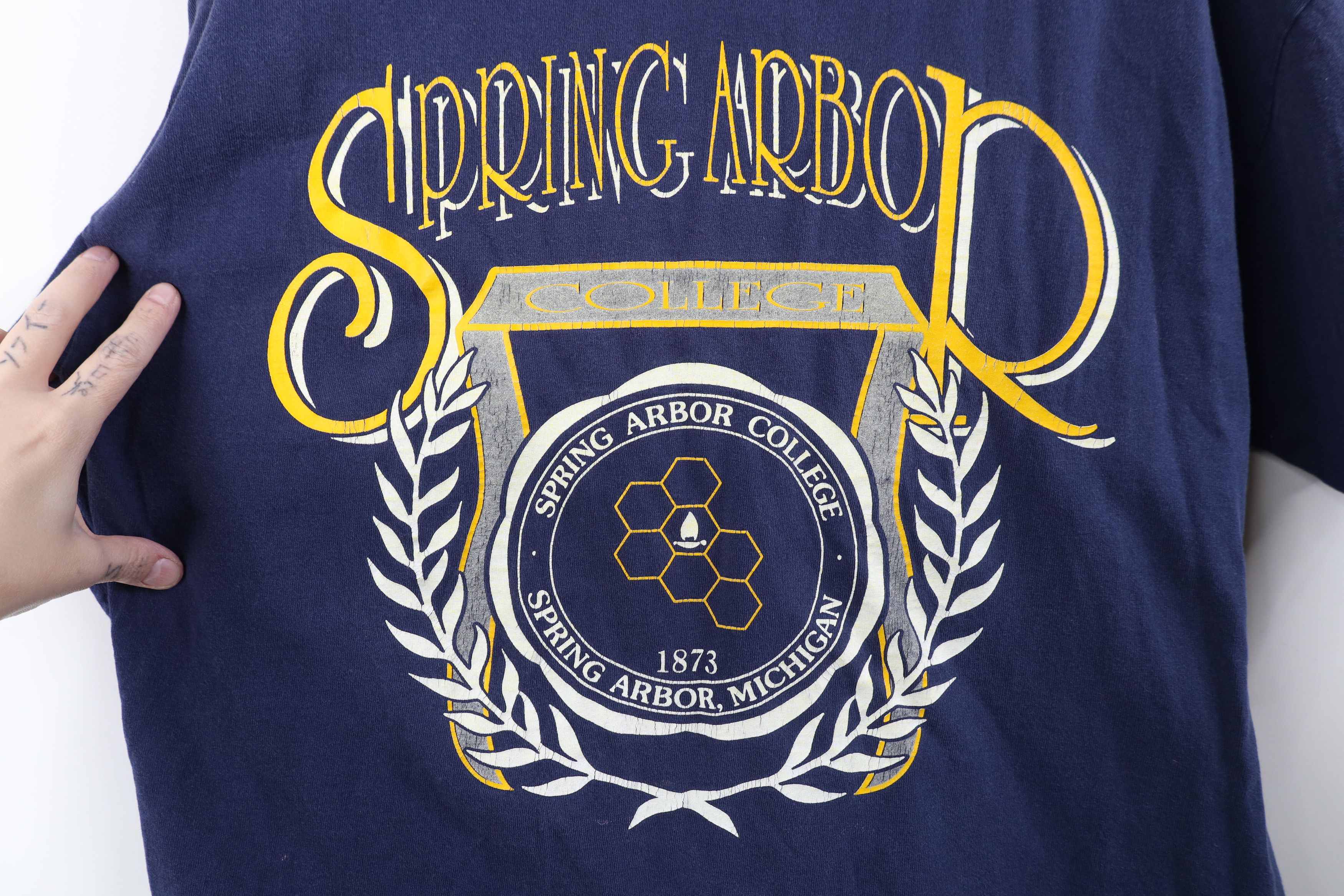 Vintage Vintage 90s Spring Arbor University Short Sleeve T-Shirt USA Size US XXL / EU 58 / 5 - 4 Thumbnail