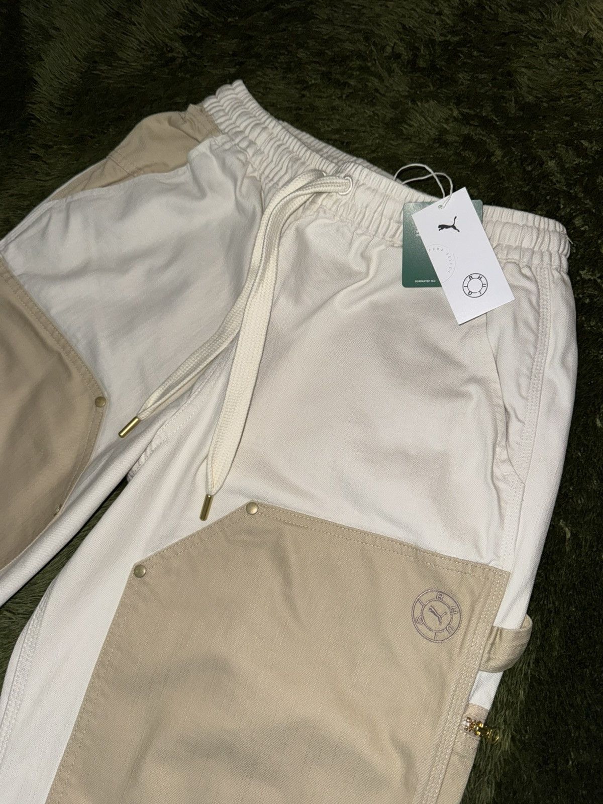 Puma × Rhude [L] PUMA x Rhude rhuigi Heavy Cotton Double Knee Pants beige Size US 36 / EU 52 - 2 Thumbnail
