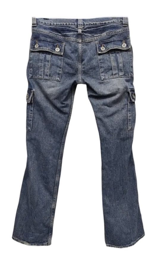 Beams Plus × Japanese Brand 💥RARE! BEAMS Japan Mudwash Rusty Blue Denim Cargo Pants Size US 31 - 2 Thumbnail