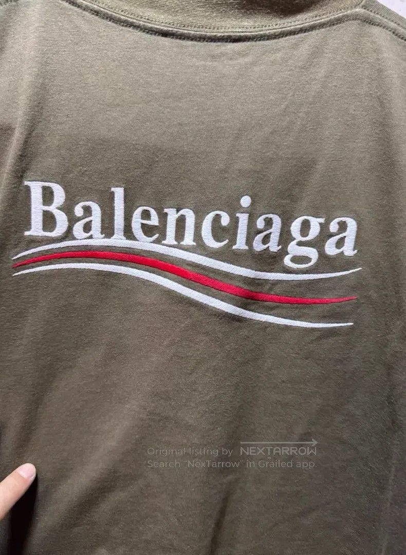 Balenciaga Balenciaga Embroidered Coke Round Neck Loose Short Sleeve Size US S / EU 44-46 / 1 - 5 Thumbnail