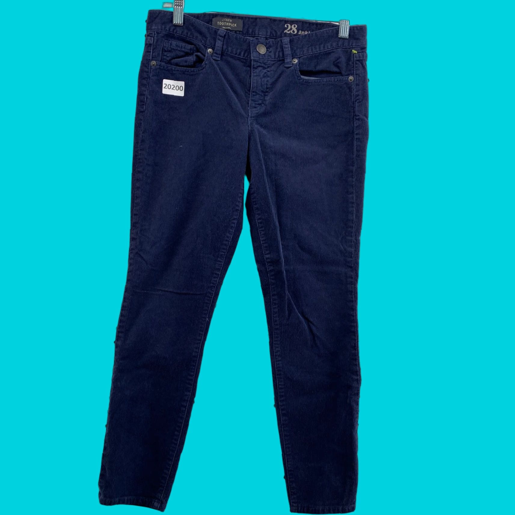 J.Crew J.Crew Toothpick Corduroy Pants Navy Blue Women's 28 Ankle Fits 30x26 Size 28 Corduroy Skinny Inseam 27" Adults Ladies (Mens/Womens) Size 30" / US 8 / IT 44 - 1 Thumbnail