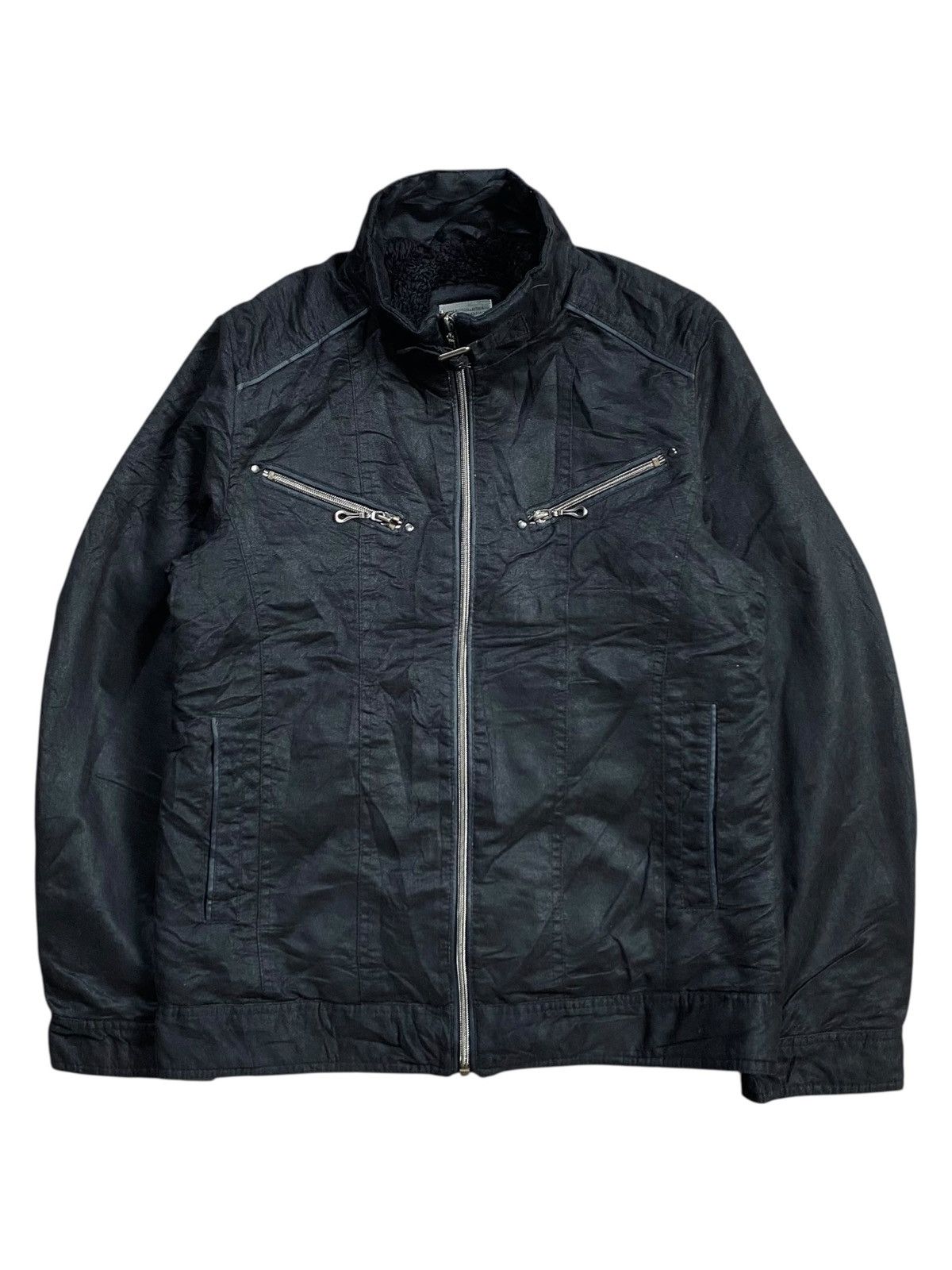 Python Coated Single Riders Jacket vkei