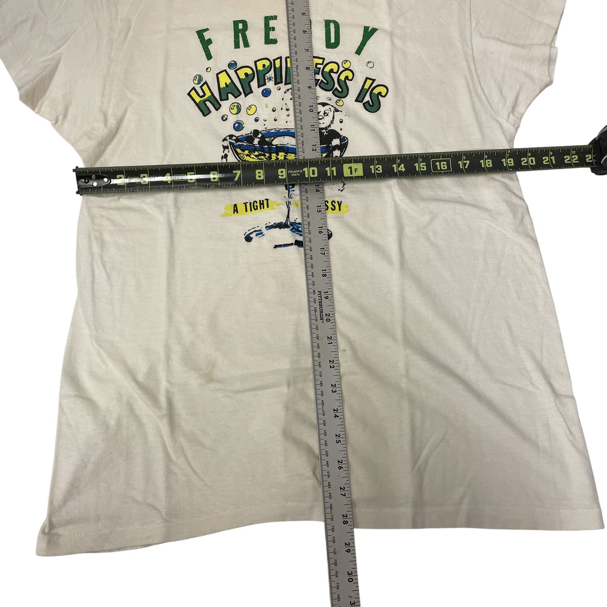 Hanes Vtg Hanes FREDDY Bar HAPPINESS Is A TIGHT PUSSY Cat T Shirt Size US XL / EU 56 / 4 - 8 Thumbnail