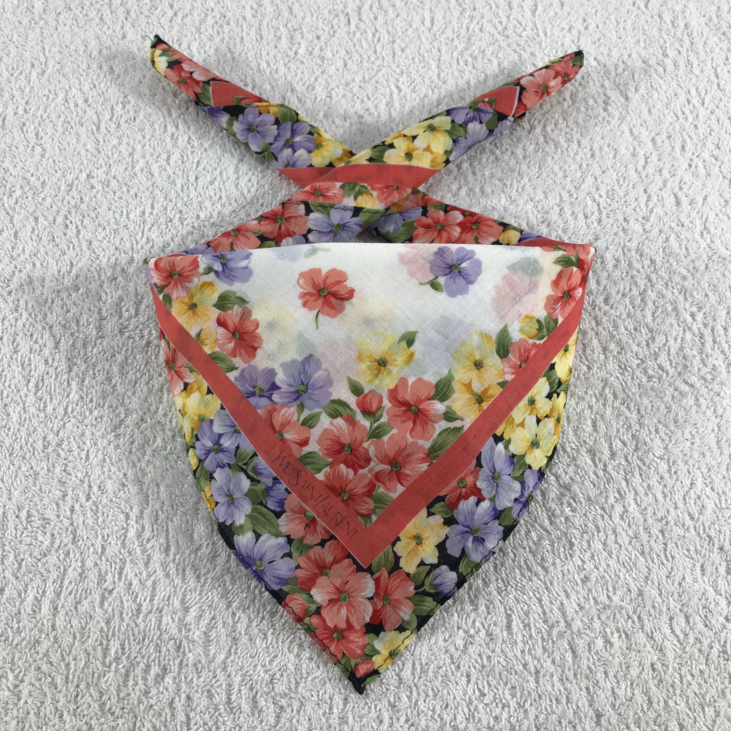 Vintage × Yves Saint Laurent Yves Saint Laurent Bandana / Handkerchief /Neckerchief -S262 Size ONE SIZE - 3 Thumbnail