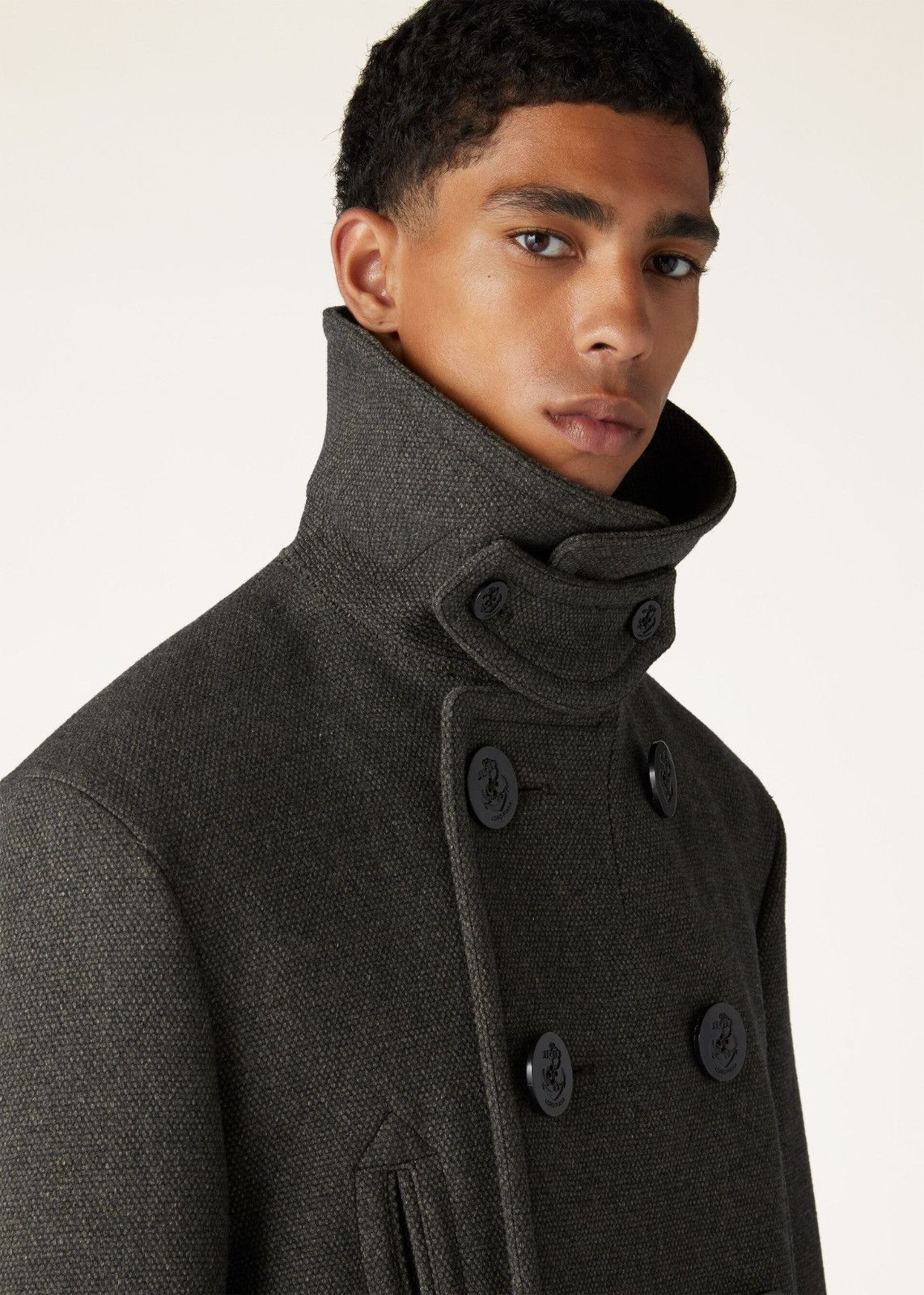 Loro Piana o1srvl11e0125 Condor Mini Wool Peacoat in Grey Size US XL / EU 56 / 4 - 6 Thumbnail