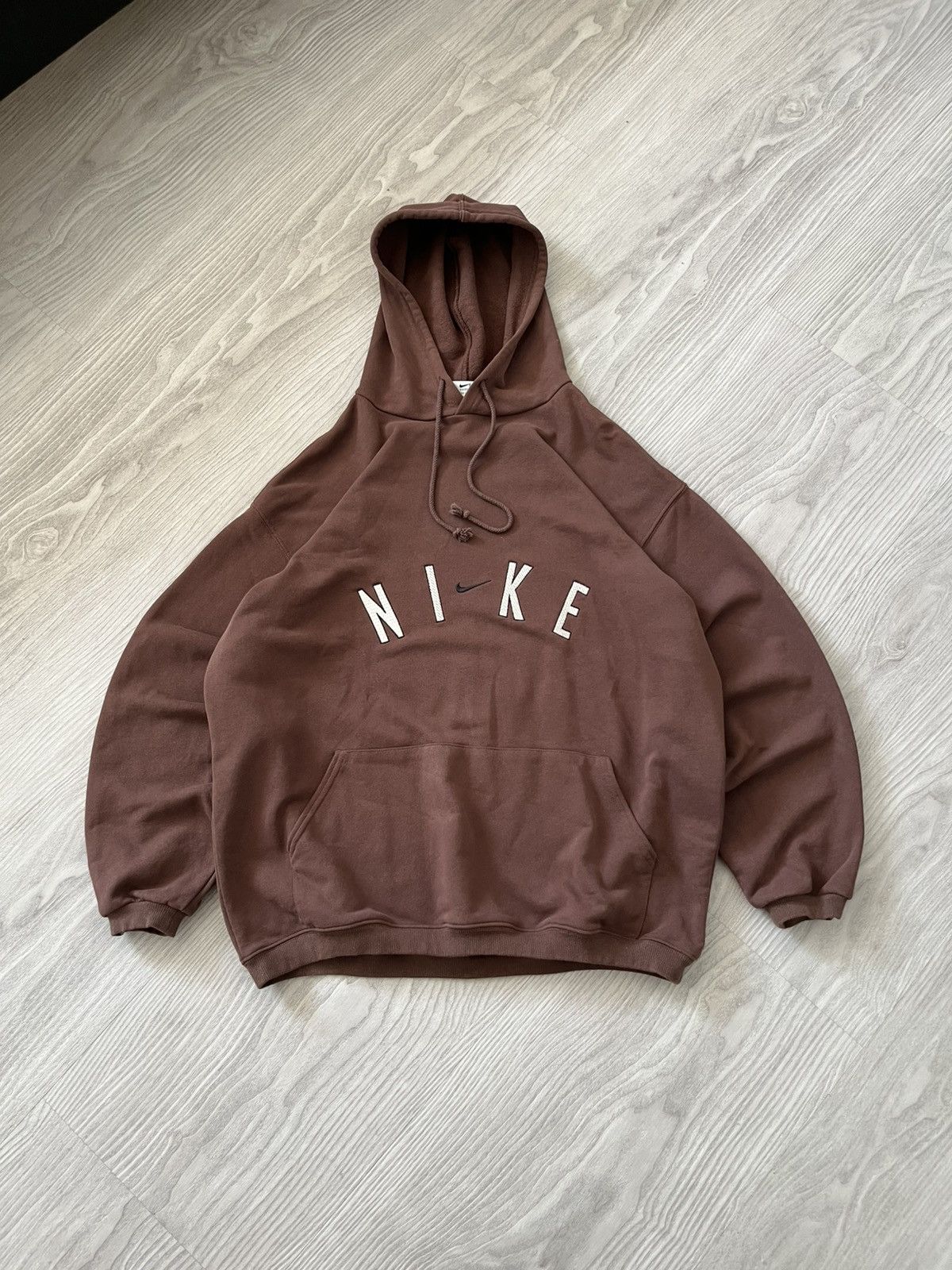 Nike Vintage Nike Brown Hoodie 90s Travis Style Size US M / EU 48-50 / 2 - 1 Thumbnail