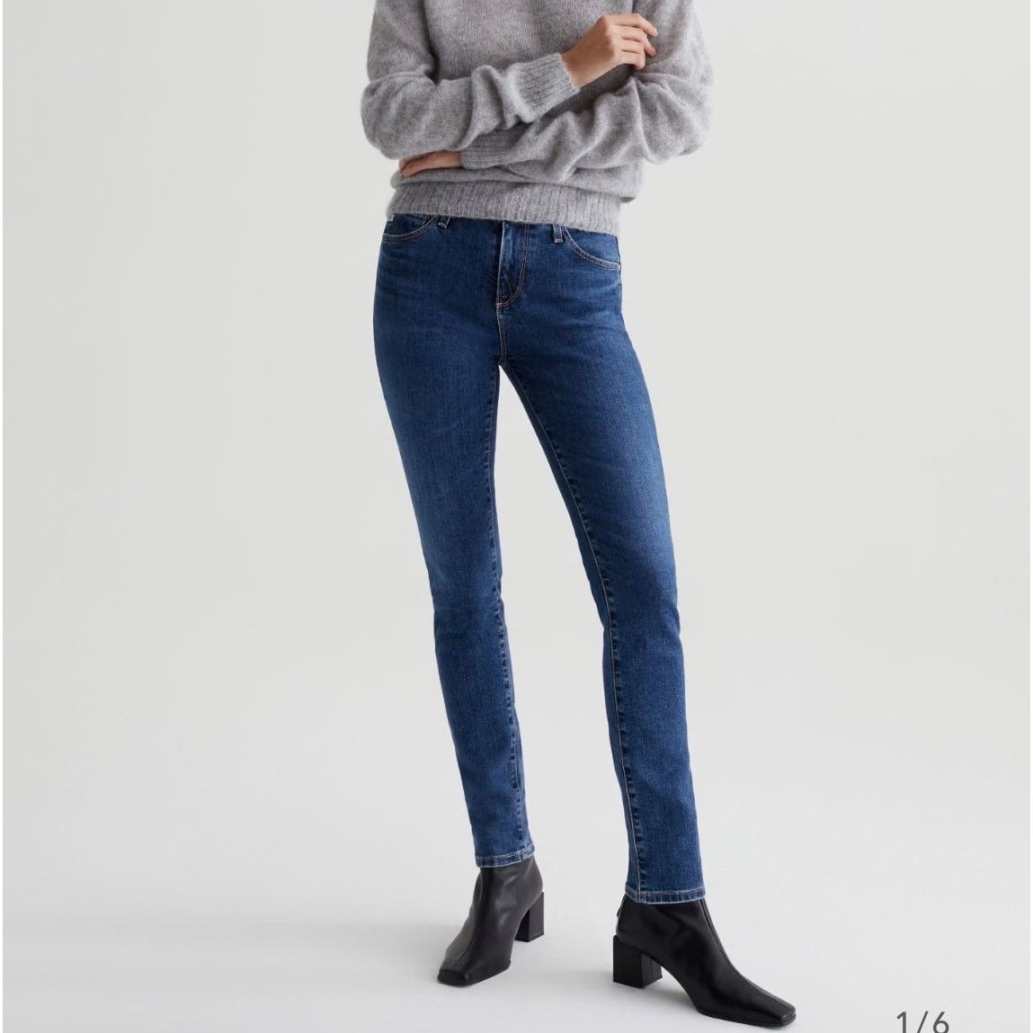 adriano goldschmied cigarette jeans Womens Size 32 Blue Denim Cotton Stretch Premier Stretch Indigo Denim with added stretch for a luxurious feel and comfortable wear. Adriano Goldschmied AG Women's Stilt