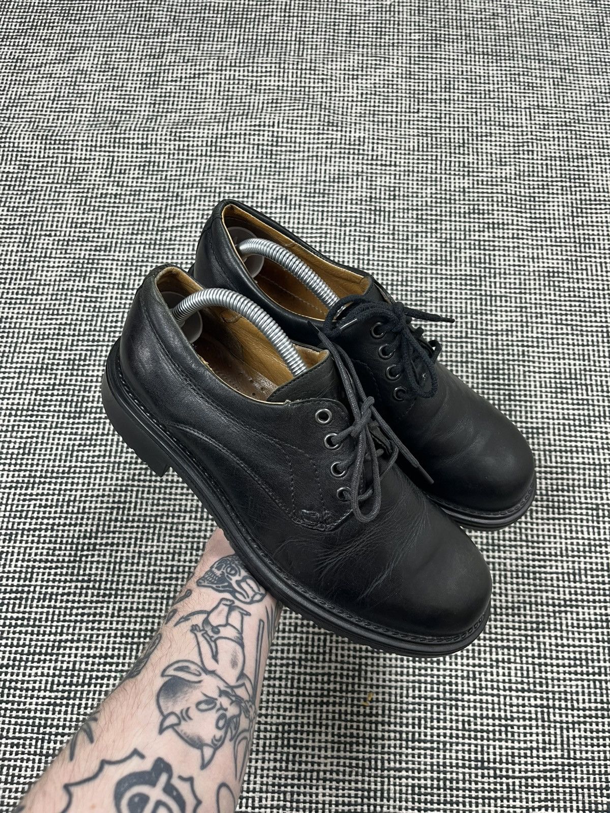 Vintage Vintage leather chunky combat derby boots y2k punk Size US 8 / EU 41 - 1 Thumbnail