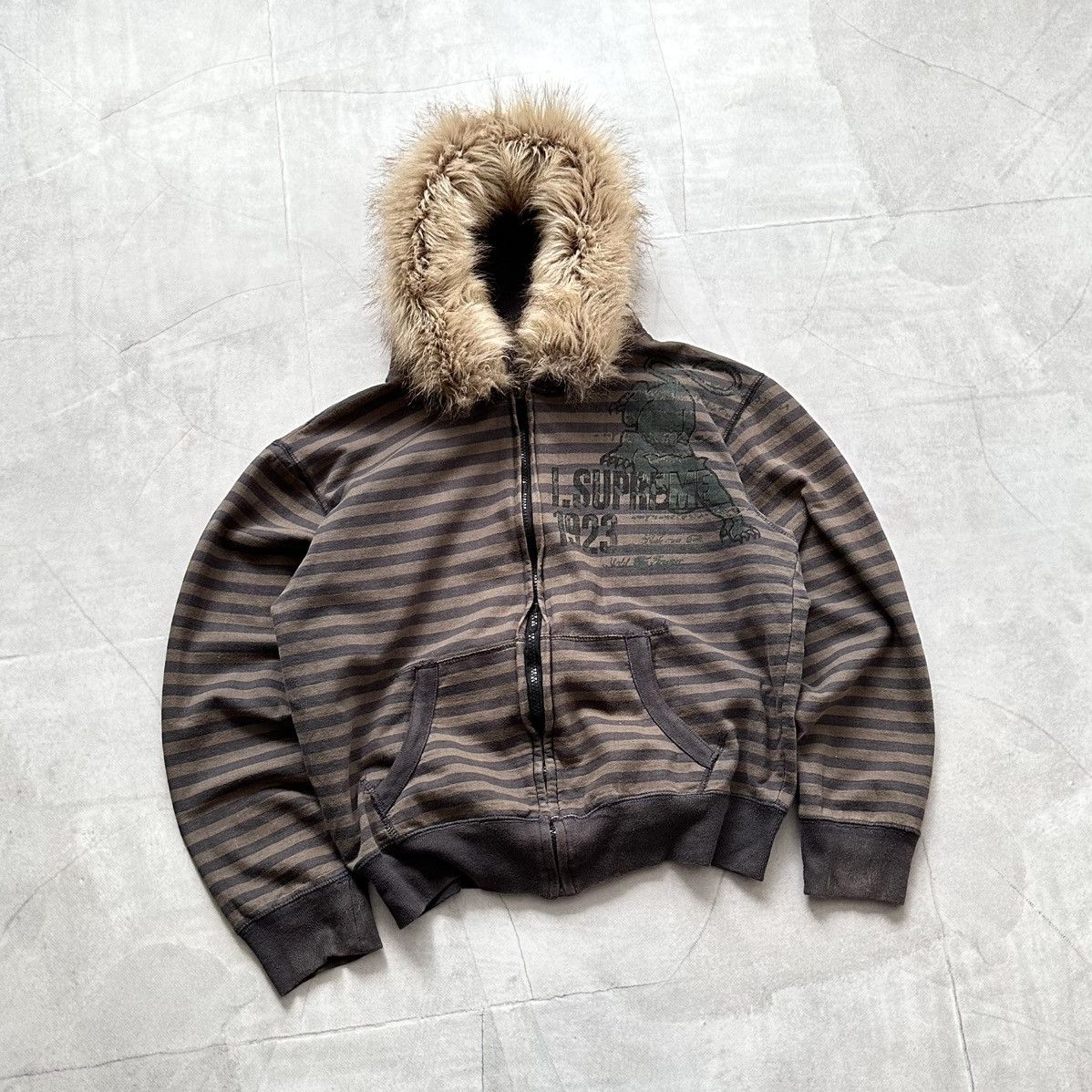 Hysteric Glamour × Undercover Striped If Six Was Nine LGB Vibe Fur Zip Hoodie Jacket Size US S / EU 44-46 / 1 - 5 Thumbnail