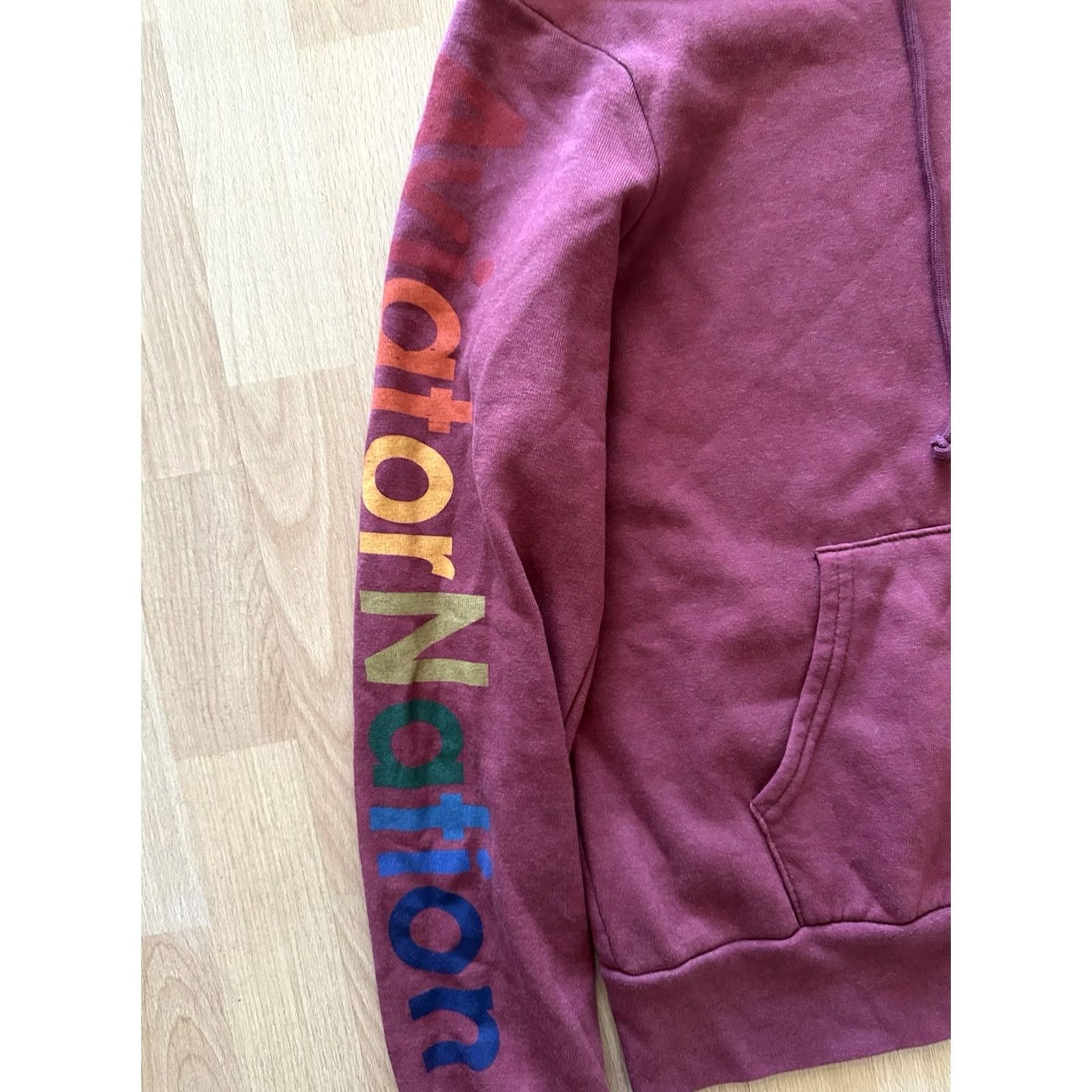 Aviator Nation Aviator Nation Hoodie Unisex Adults Medium Full Zip Up Sweatshirt Red 5 Stripe Maroon Jersey Cotton Blend Size M / US 6-8 / IT 42-44 - 4 Thumbnail