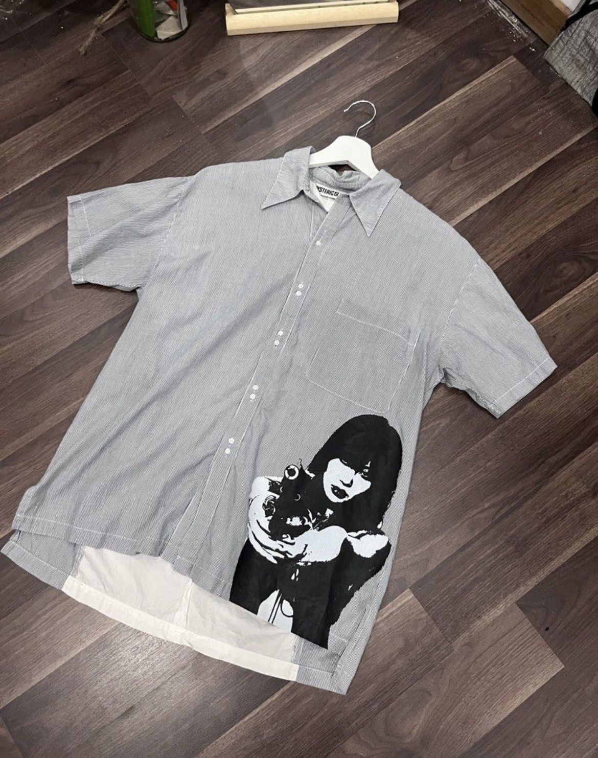 Hysteric Glamour × If Six Was Nine × Le Grande Bleu (L.G.B.) Custom Graphic On Hysteric Glamour Shirt (Pistol Girl) Size US M / EU 48-50 / 2 - 1 Thumbnail