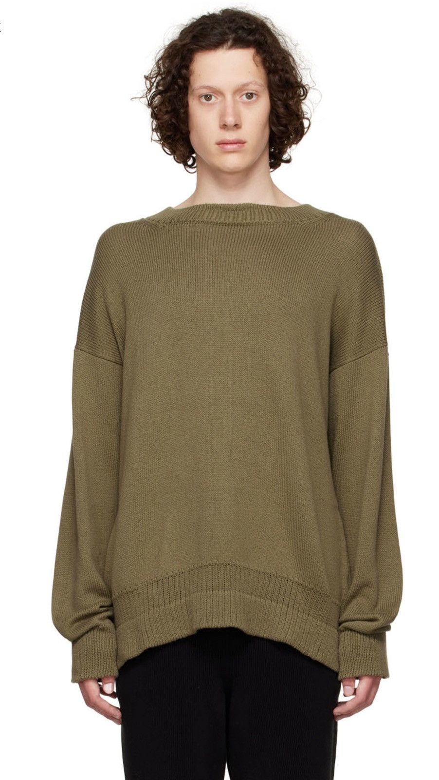Margaret Howell Men’s Margaret Howell Simple Guernsey Sweater in Olive Sz S Size US S / EU 44-46 / 1 - 1 Thumbnail