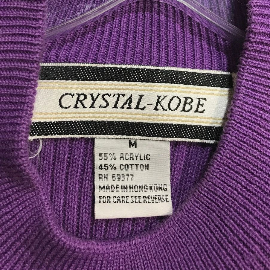 Other Crystal-Kobe Purple Cowl Neck Sleeveless Sweater M Size M / US 6-8 / IT 42-44 - 3 Thumbnail