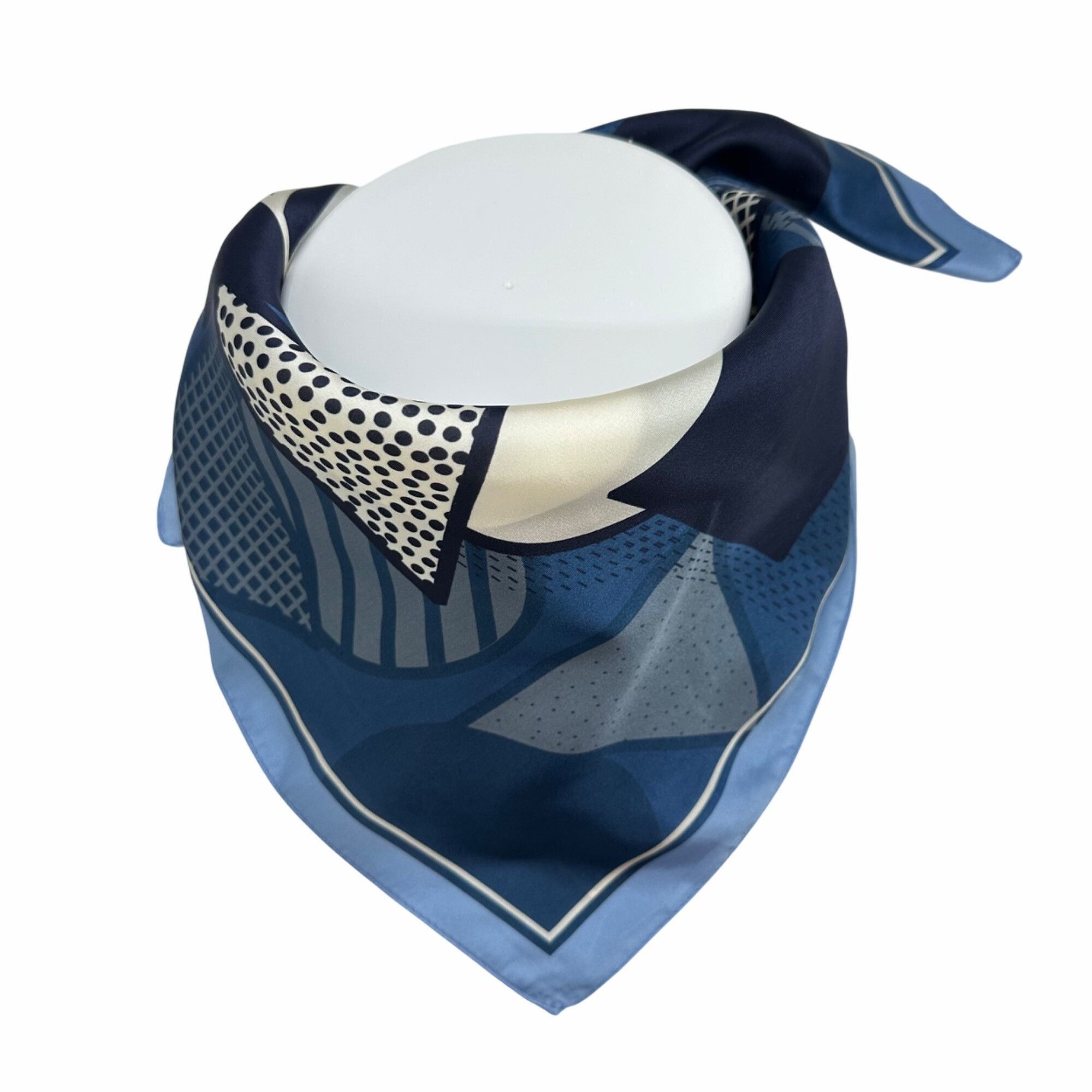 Other ✨Geometric Scarf Retro Silky Square Neck Wrap Abstract Acces Size ONE SIZE - 2 Thumbnail