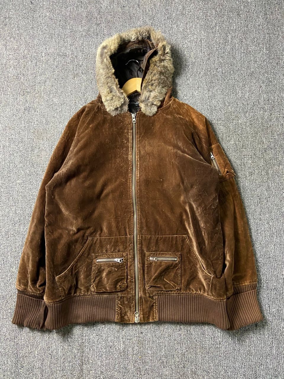 Japanese Brand Nano Second Velour Velvet Hooded Jacket (192) Size US L / EU 52-54 / 3 - 1 Thumbnail
