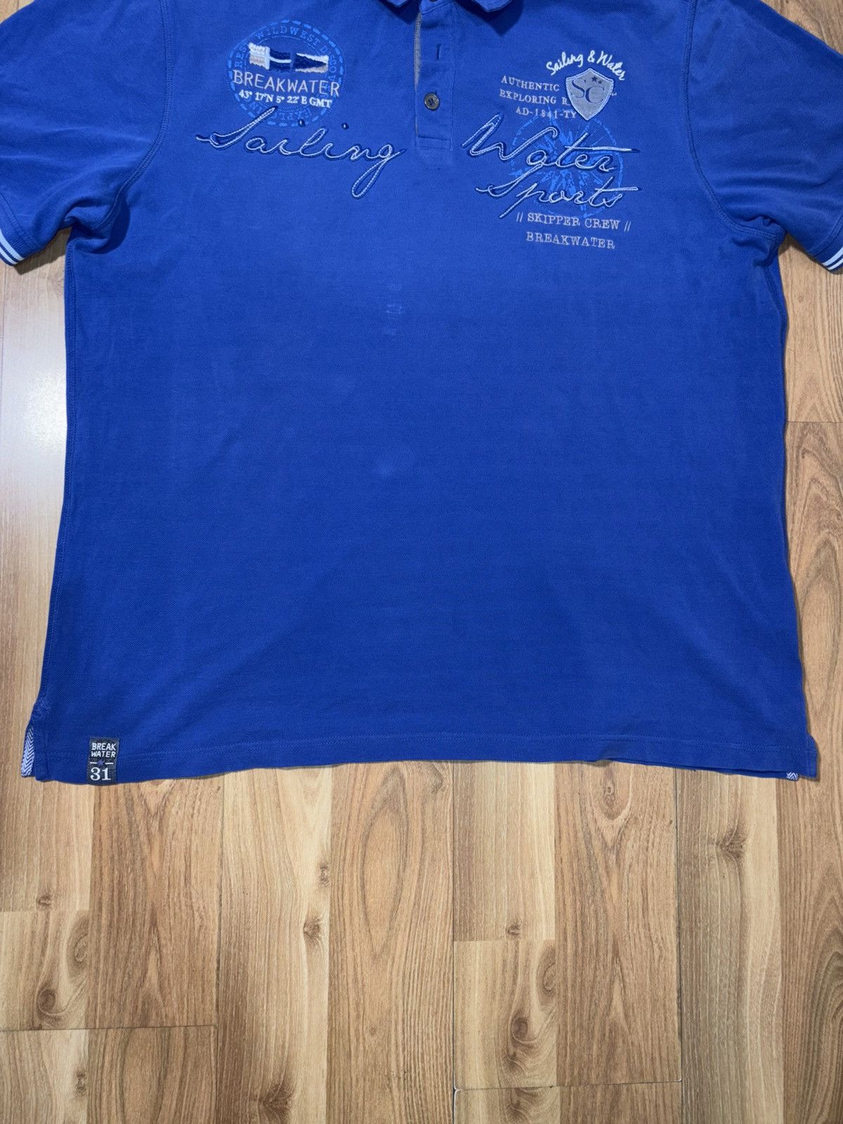 Japanese Brand VTG Breakwater International Nautic Cup Sailing Polo Shirt Size US XXL / EU 58 / 5 - 5 Thumbnail