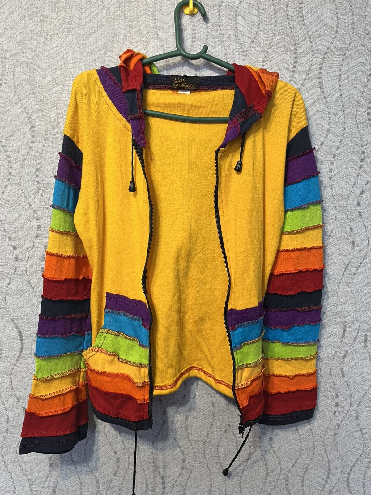 Handmade Vintage Little Kathmandu Rainbow Zip Hoodie Y2K Colourful Size S / US 4 / IT 40 - 6 Thumbnail