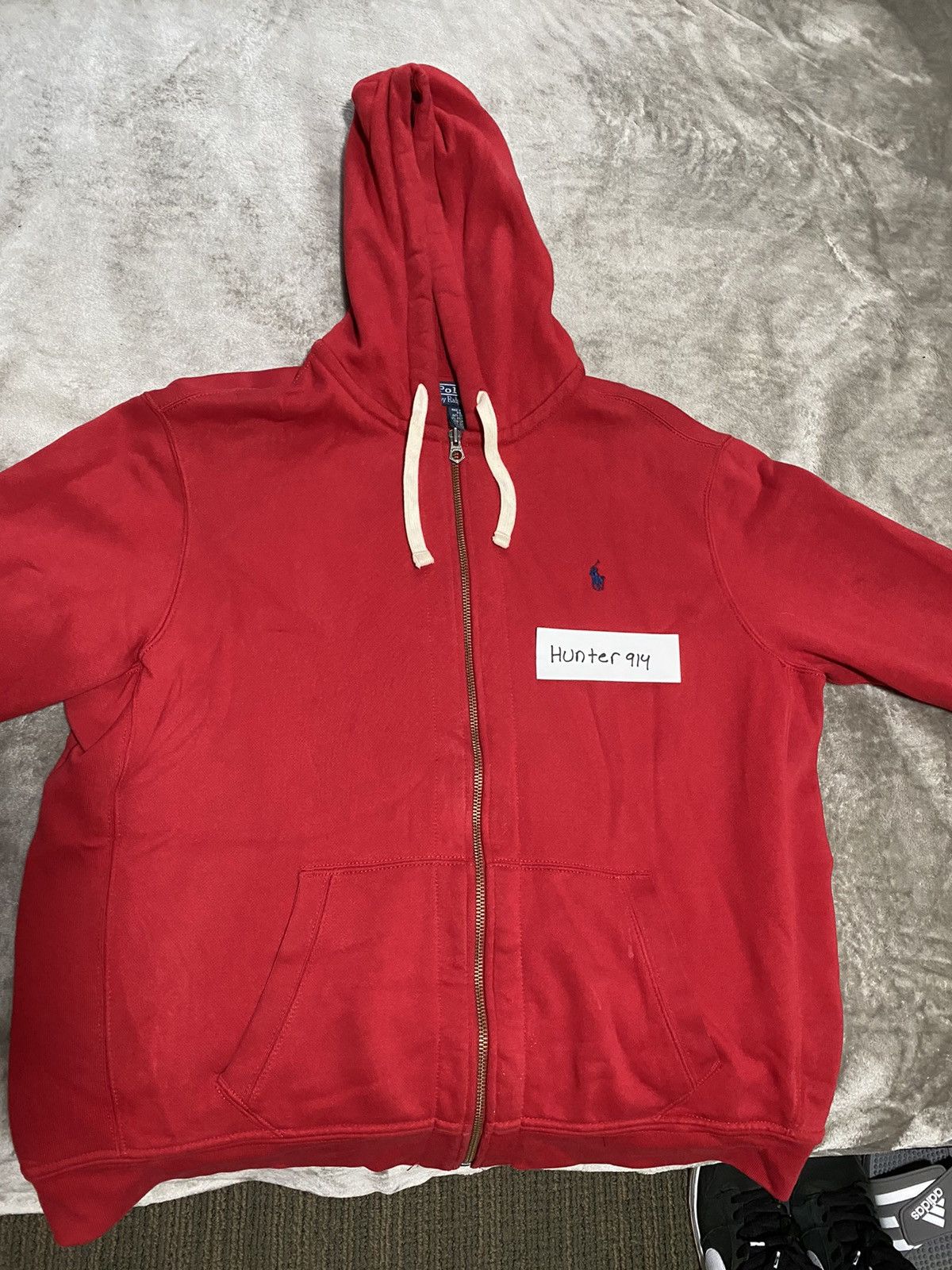 Polo Ralph Lauren × Vintage Vintage Polo Red Hoodie Size US XXL / EU 58 / 5 - 1 Thumbnail