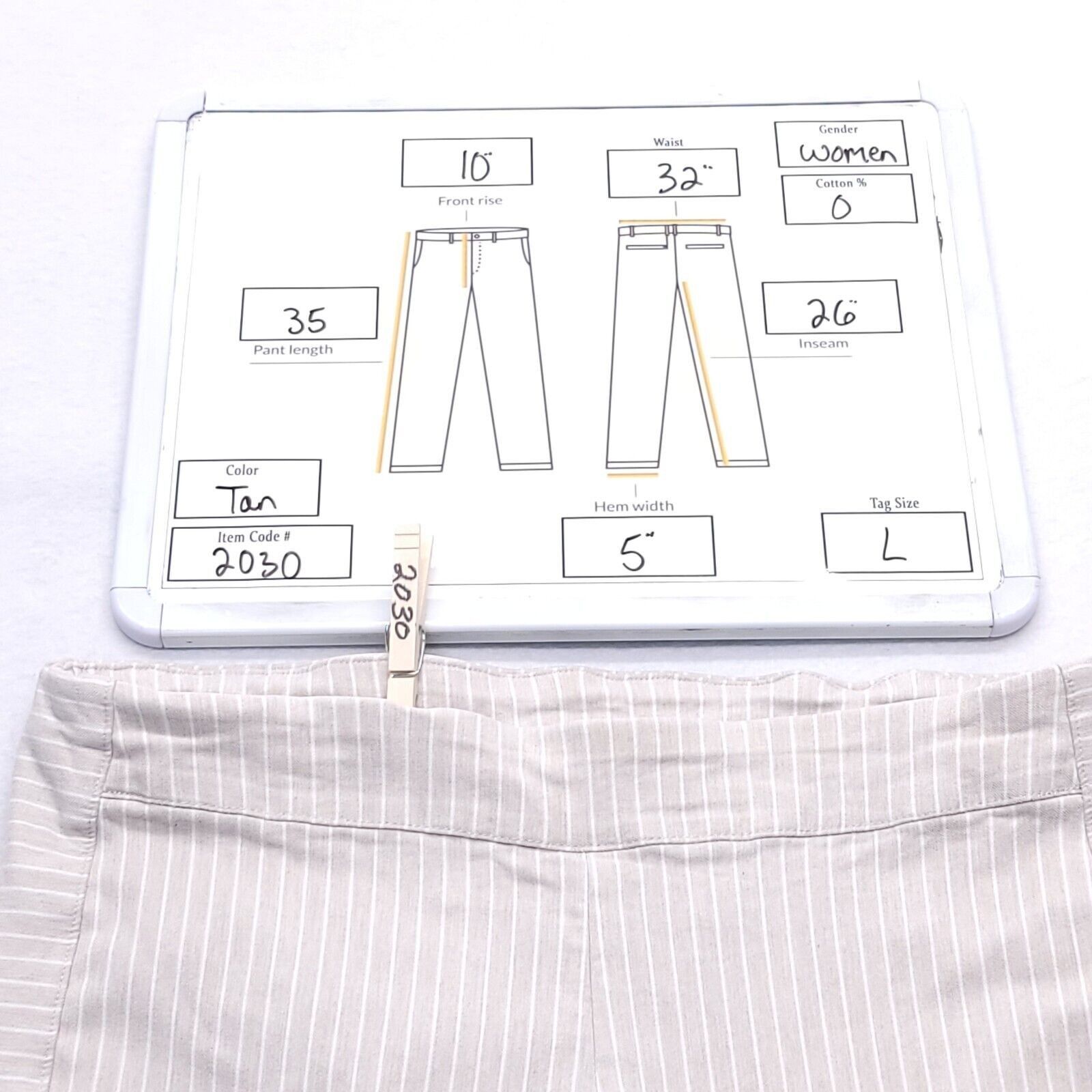 Calvin Klein Calvin Klein Casual Button Pants Womens Size Large L Beige Size 32" / US 10 / IT 46 - 8 Thumbnail