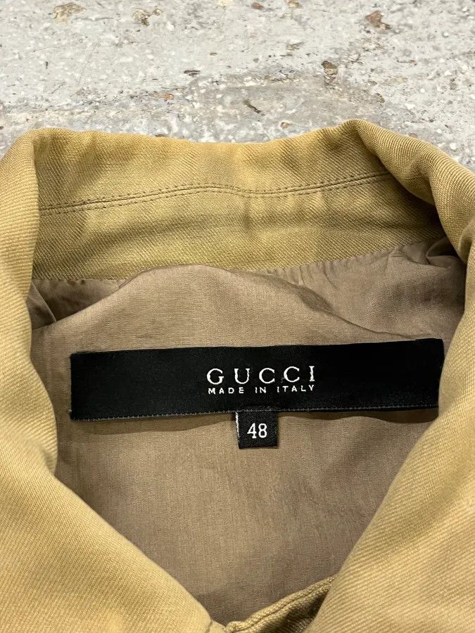 Gucci 2000s Gucci Beige Classy Buttoned Jacket by Tom Ford Size US M / EU 48-50 / 2 - 8 Thumbnail