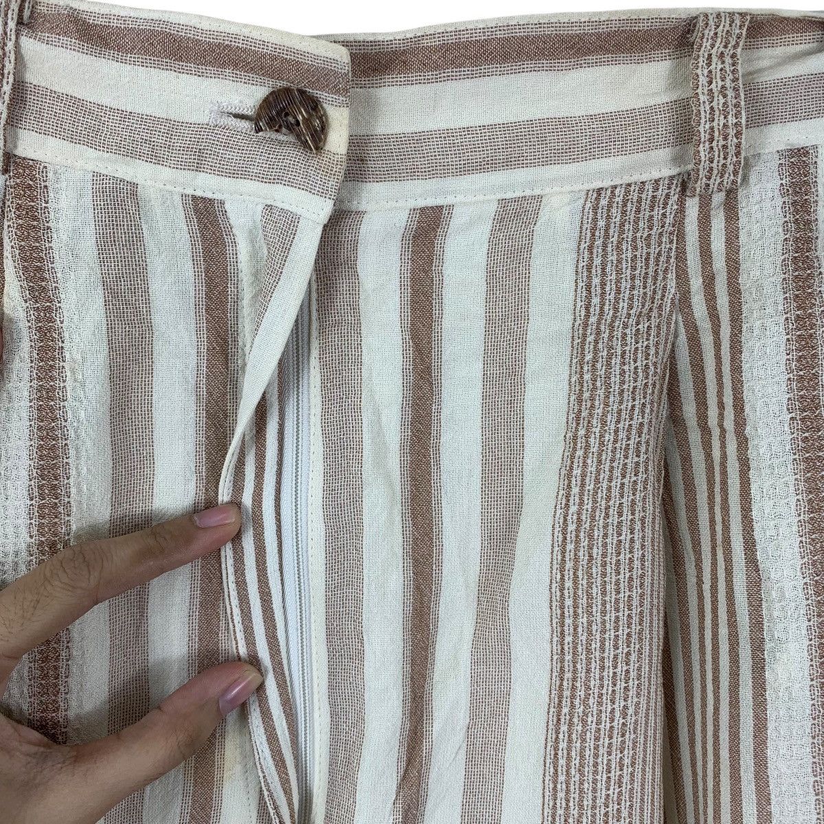 Vintage Vintage GIVY ITALY Striper Baggy Flare Relax Pant Trouser Size 22" - 4 Thumbnail