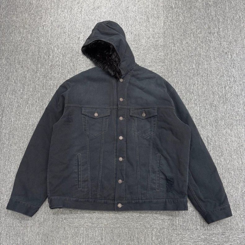 Balenciaga Balenciaga Fur Denim Jacket Size US M / EU 48-50 / 2 - 1 Thumbnail