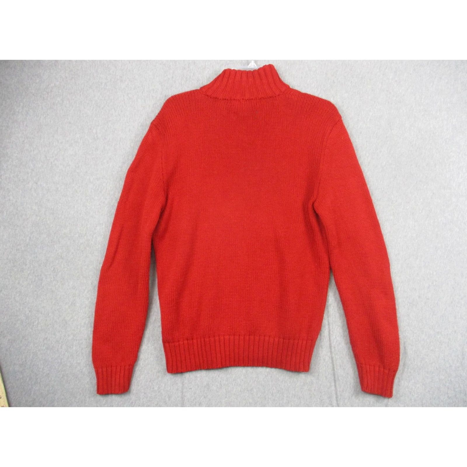 Polo Ralph Lauren Polo Ralph Lauren Sweater Men M Red Mock Neck Cotton Knit 1/4 Zip Size US M / EU 48-50 / 2 - 7 Thumbnail