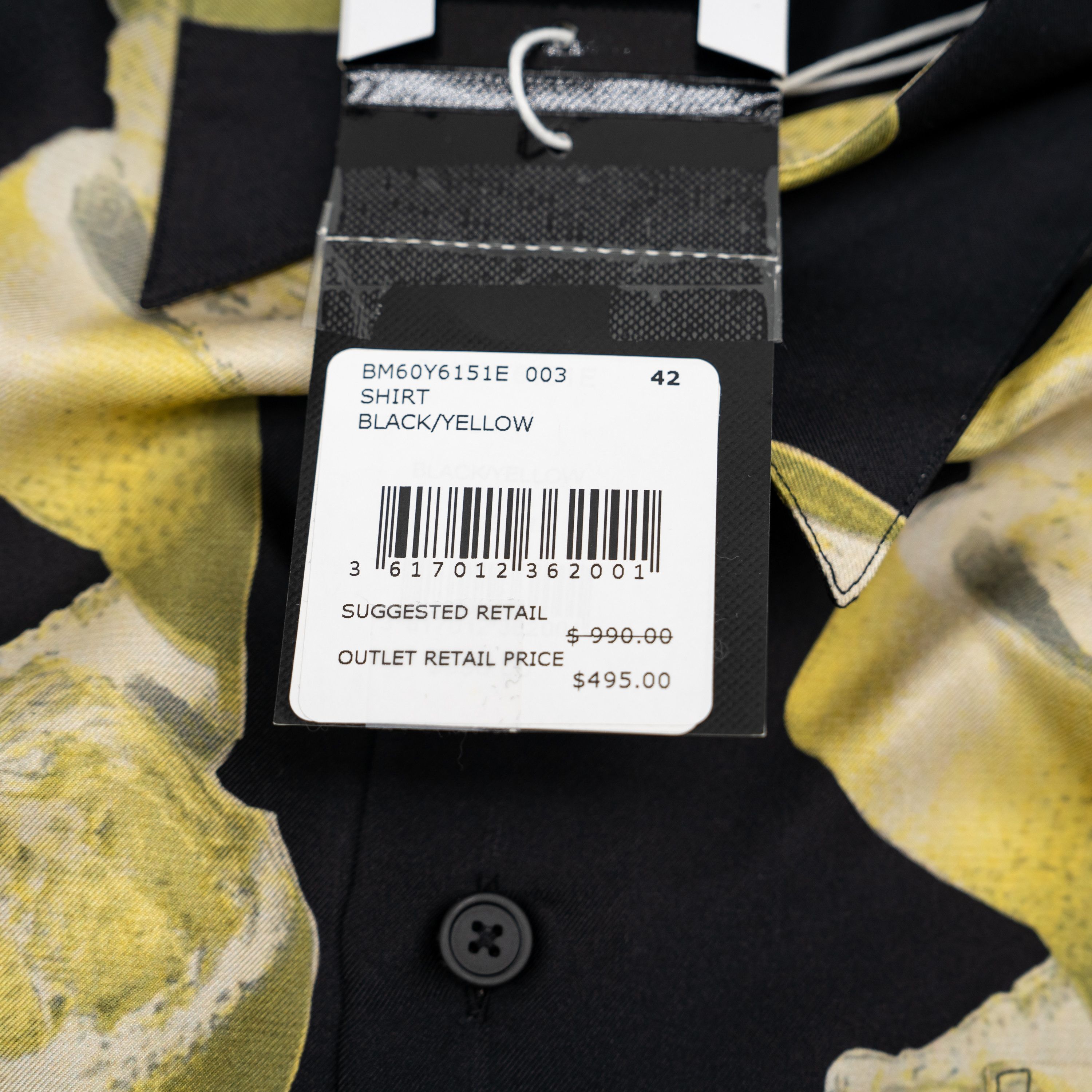 Givenchy 42 Givenchy Lemon Printed Silk Hawaiian Shirt Black Yellow Size US XL / EU 56 / 4 - 8 Thumbnail