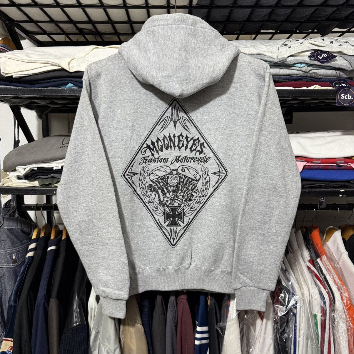 Vintage Vintage mooneyes motorcycle ziphoodie Size US S / EU 44-46 / 1 - 1 Thumbnail