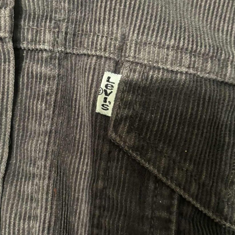 Levi's VINTAGE Levi’s Corduroy Trucker Jacket Coat Gray Charcoal MD Size US M / EU 48-50 / 2 - 3 Thumbnail