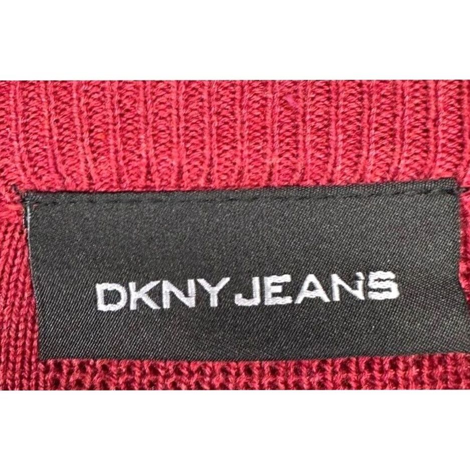 DKNY DKNY Womens Red Sweater 2XL V-Neck Pullover Long Sleeve Casual Knit Knit Pullover Shirt Girls Mens Size XXL / US 16-18 / IT 52-54 - 5 Thumbnail