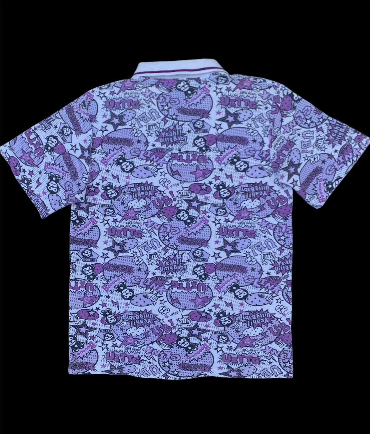 Japanese Brand RARE 💥 UITTG BABY Polo Shirt Full Print Logo size L Size US L / EU 52-54 / 3 - 4 Thumbnail