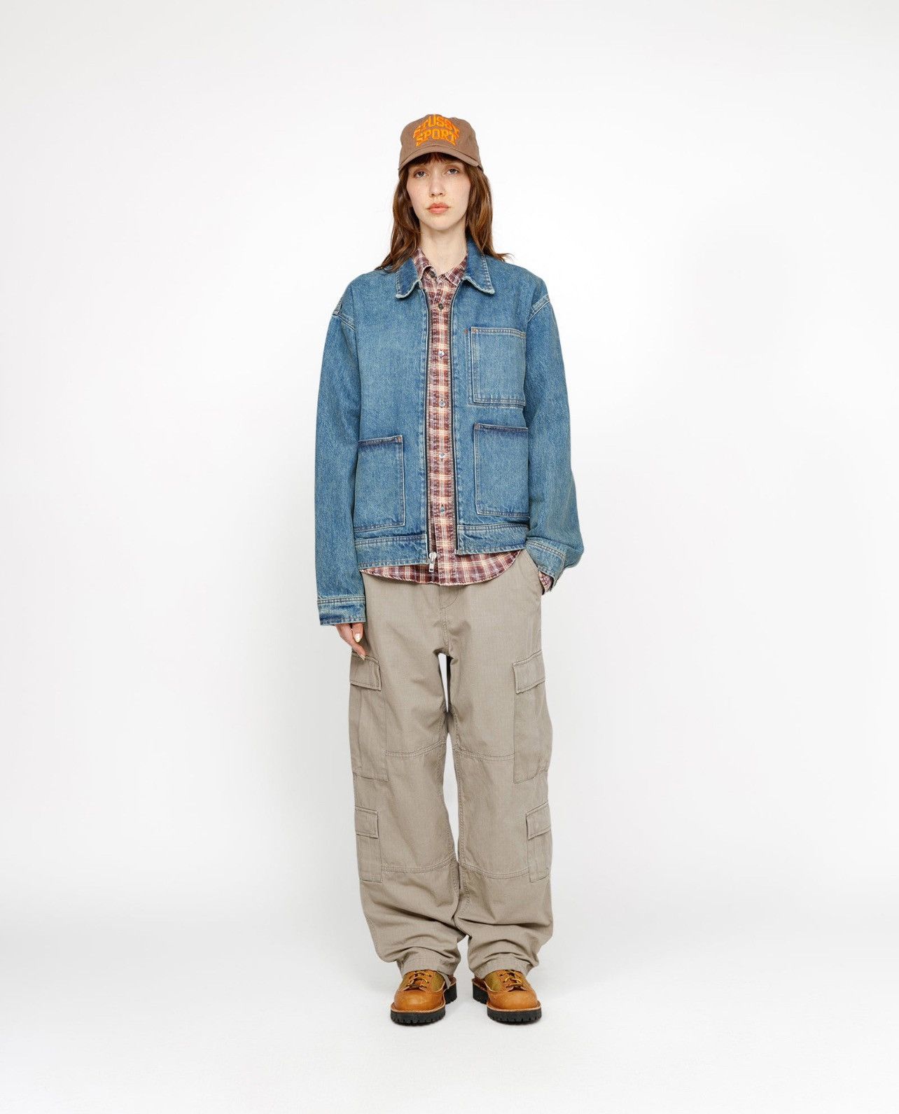 Stussy Stussy FW24 Denim Zip Up Work Jacket “Washed Blue” XL Size US XL / EU 56 / 4 - 15 Thumbnail