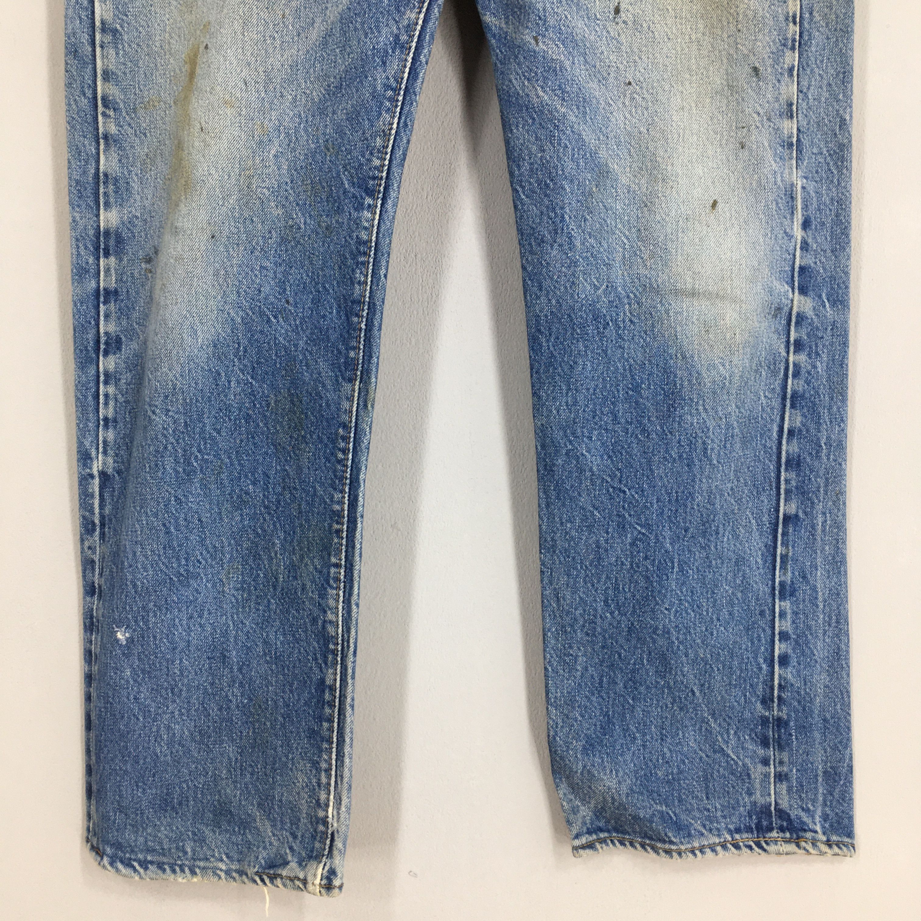 Levi's Size 31x28.5 Vintage 80s Levis 501 Faded Redline Jeans S1854 Size US 31 - 4 Thumbnail