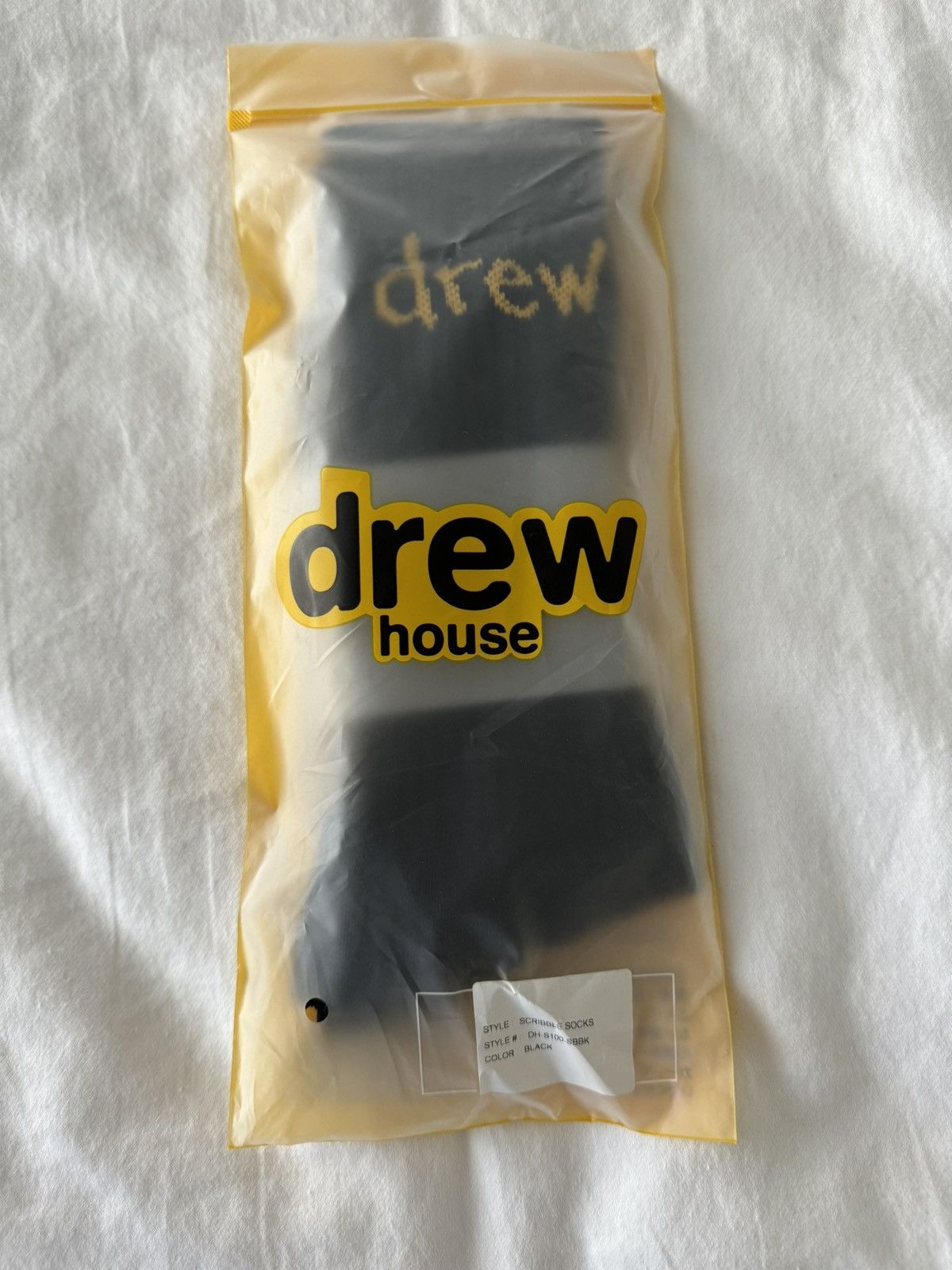 Drew House × Justin Bieber Drew House Scribble Socks Black One Size Size ONE SIZE - 2 Thumbnail