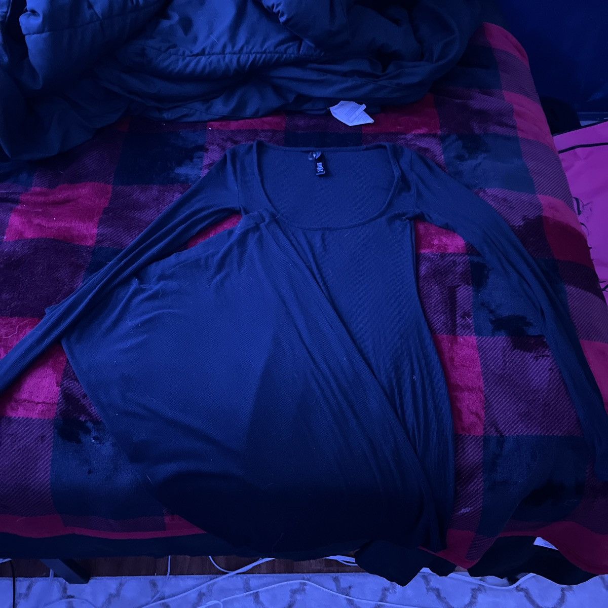 SKIMS Long sleep black skims dress Size S / US 4 / IT 40 - 1 Thumbnail