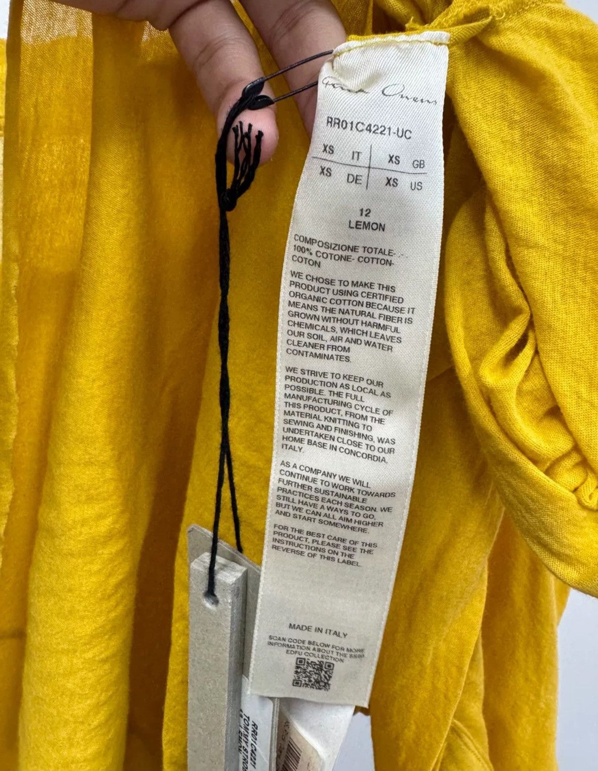 Rick Owens23ss mainline yellow devil shirt2412-Nextarrow