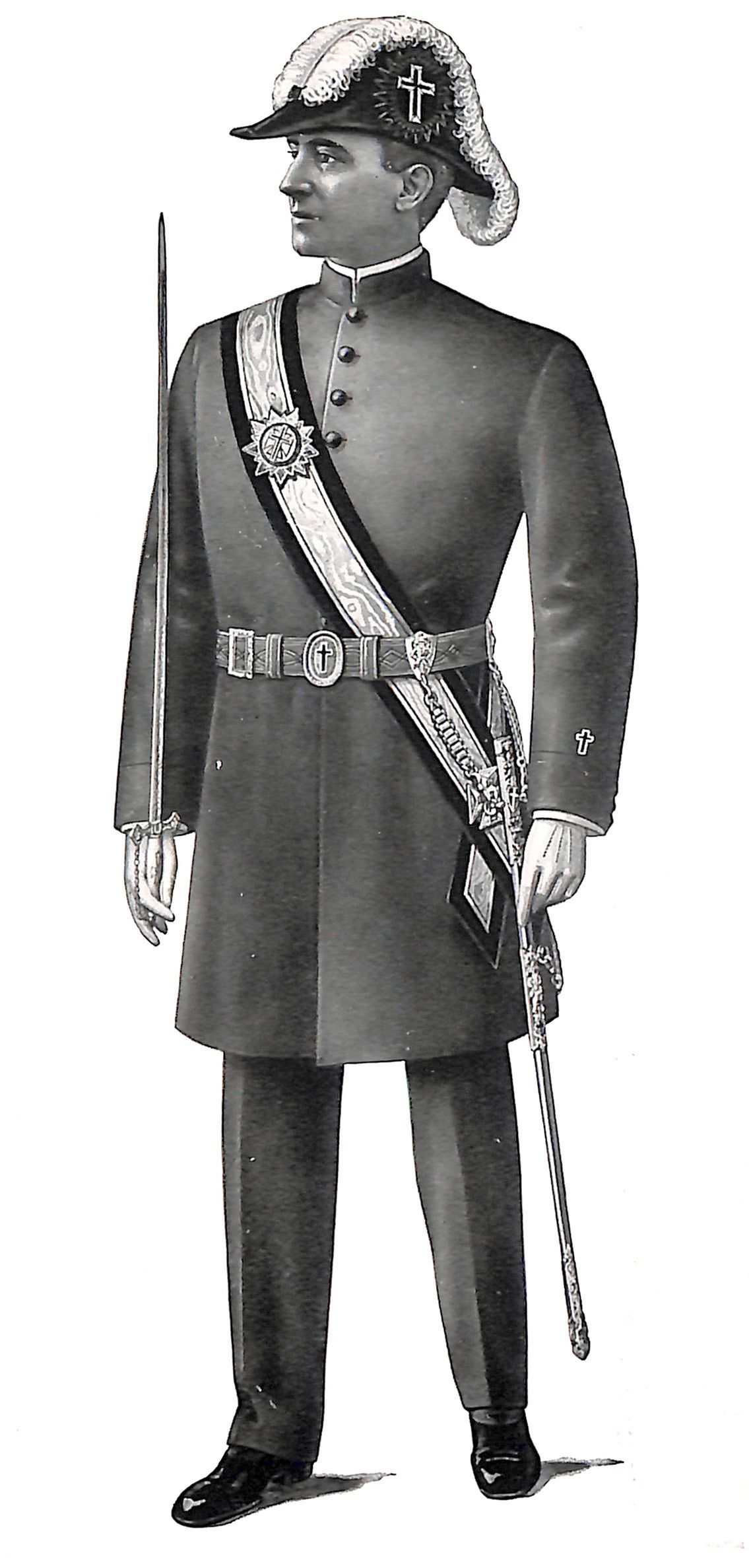 Henderson 1900s Knights Templar Frock Coat Antique Henderson-Ames MI Size US XS / EU 42 / 0 - 6 Thumbnail