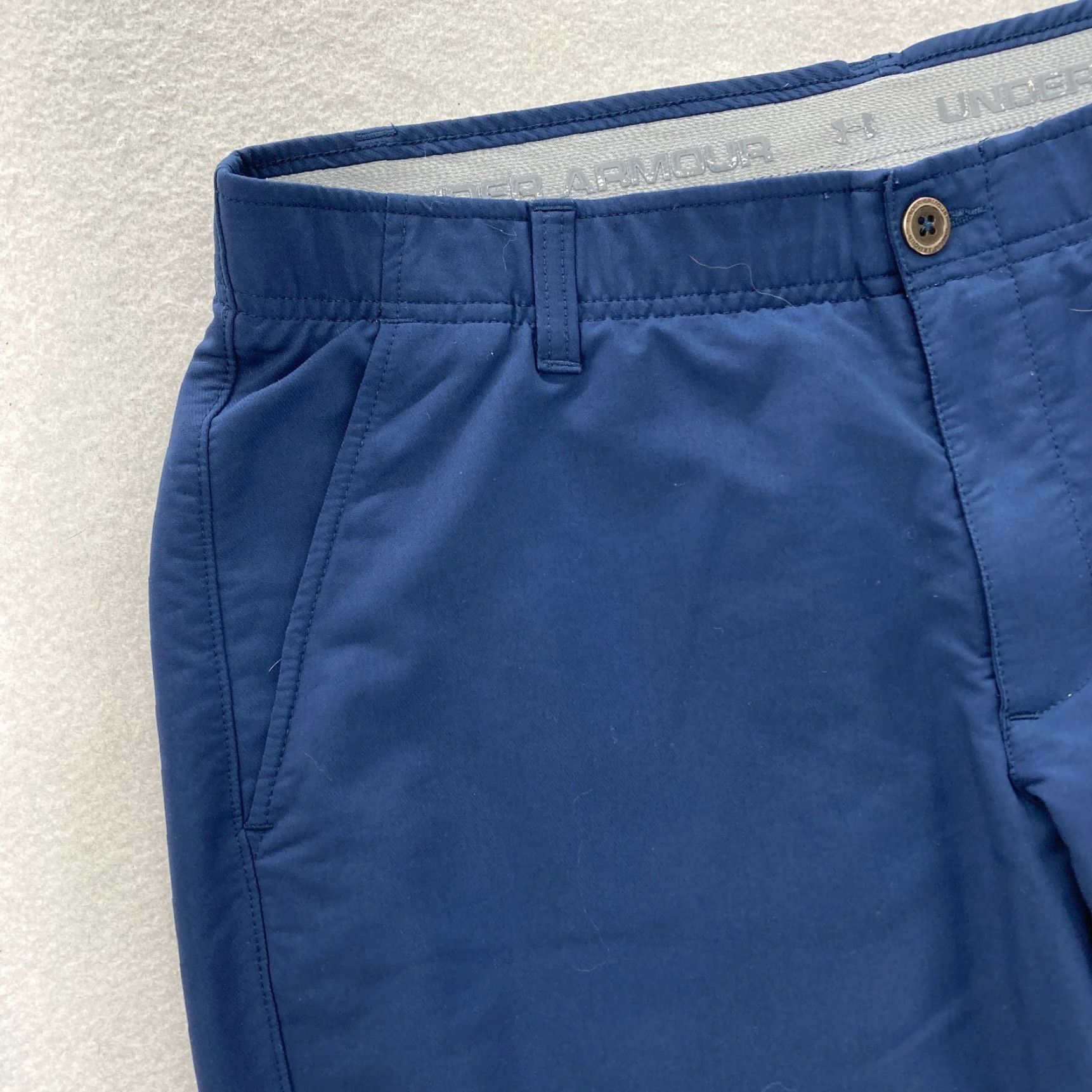 Under Armour Under Armour Match Play Golf Pants Mens 36x30 Straight Blue Stretch Waistband Size US 36 / EU 52 - 3 Thumbnail