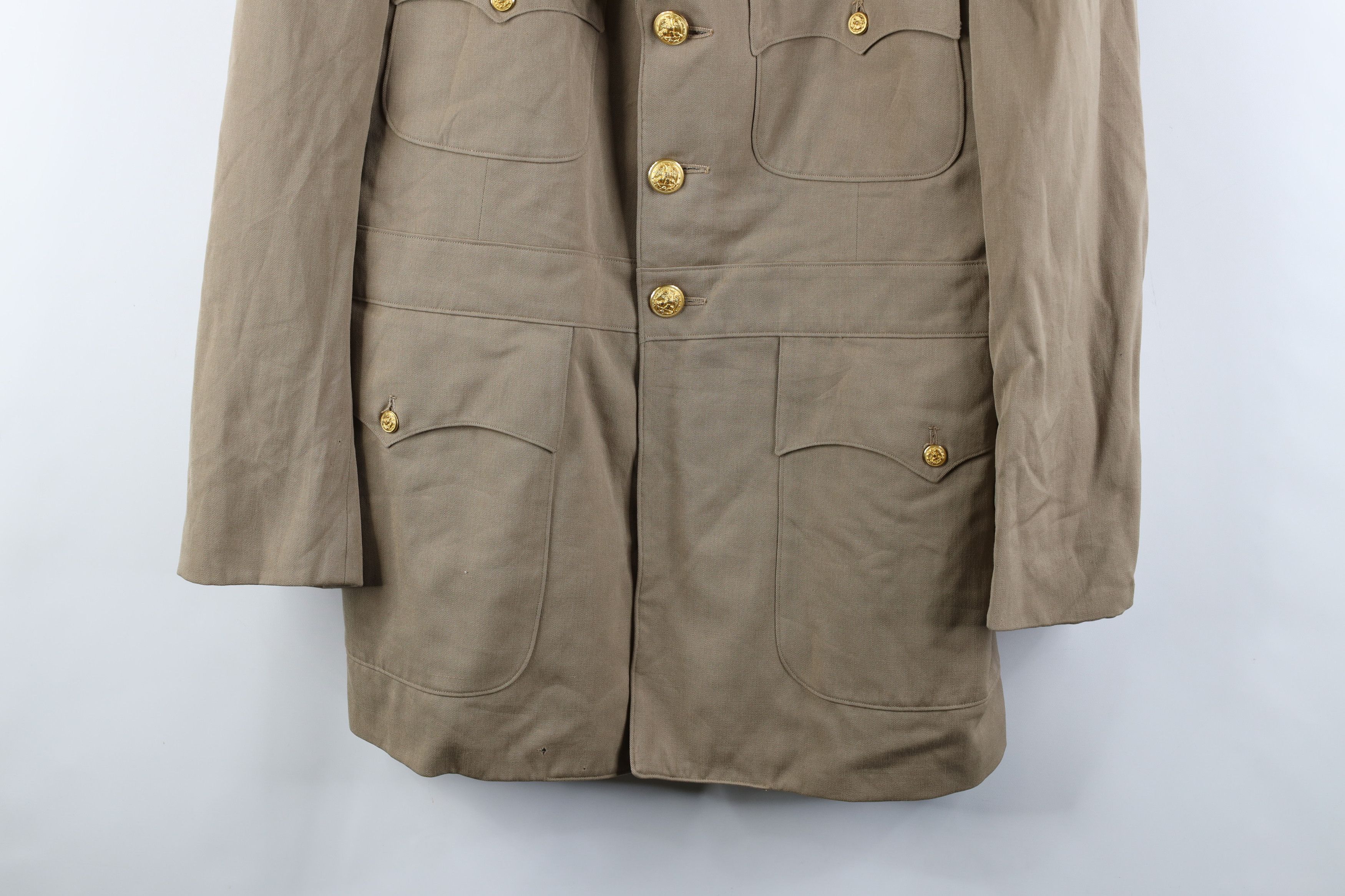 Vintage Vintage 50s Korean War Military Officer Jacket Khaki USA Size US XXL / EU 58 / 5 - 3 Thumbnail