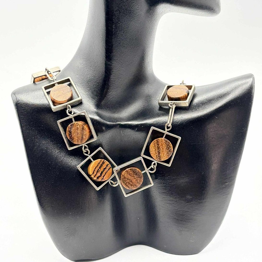 Other Silver & Brown Boho Necklace Size ONE SIZE - 1 Thumbnail