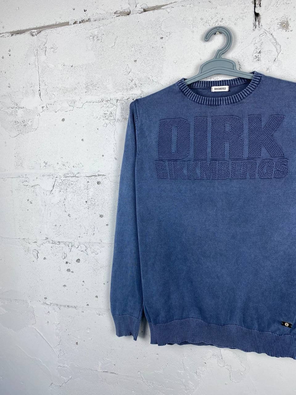 Dirk Bikkembergs × Vintage Vintage Bikkembergs Garmetn Dyed Big Logo Sweater Size US M / EU 48-50 / 2 - 3 Thumbnail