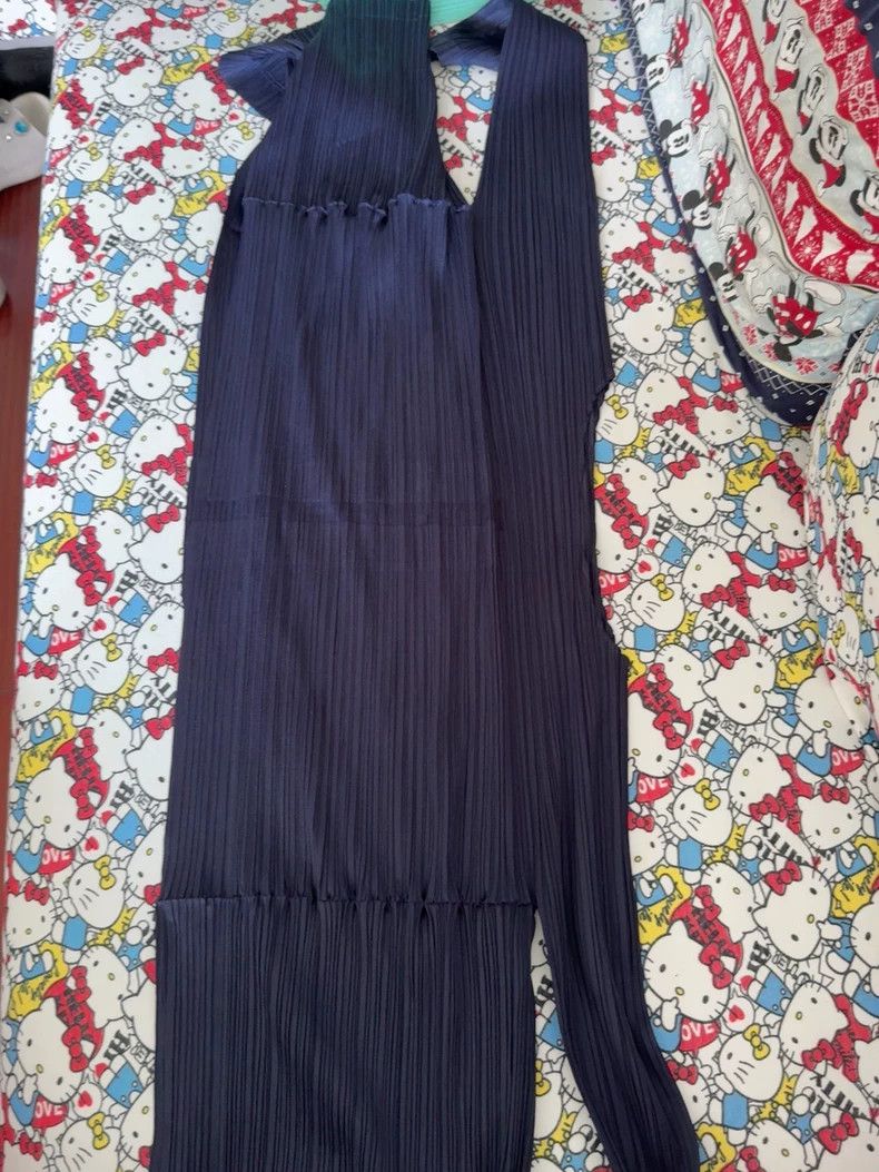 Issey Miyake Issey Miyake size:3 Navy blue pleated dress Size XS / US 0-2 / IT 36-38 - 3 Thumbnail