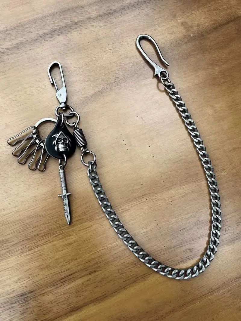 Japanese Brand × Vintage Vintage Keychain Jeans Chain Skull Dagger Belt Chain Size ONE SIZE - 2 Thumbnail