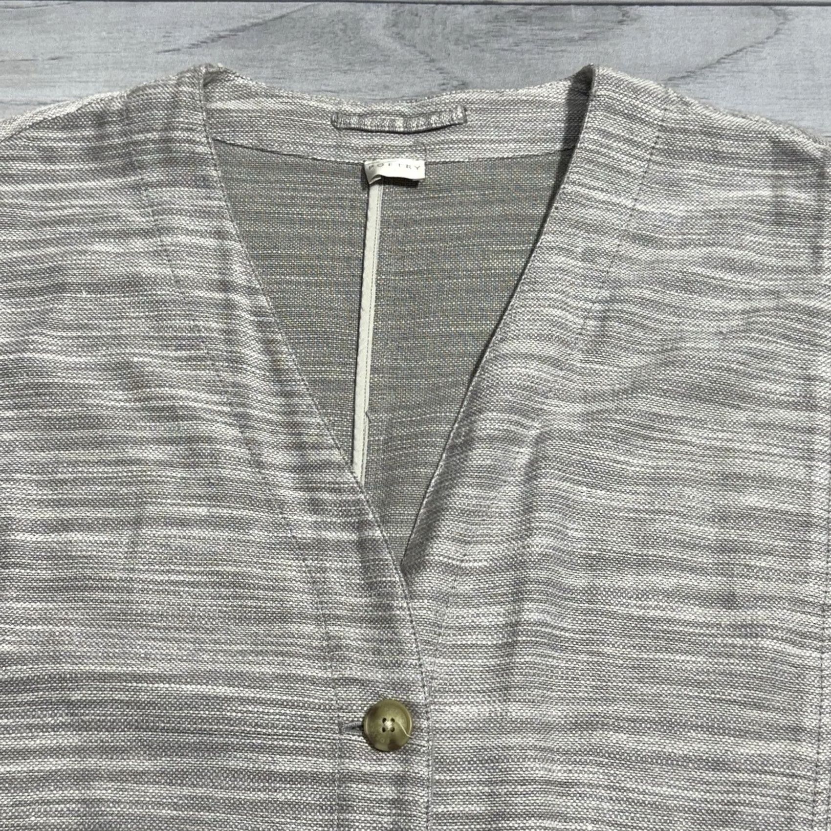 Vintage Poetry Cardigan Sweater Jacket Longline Pockets Gray 12 US Womens Casual Travel Workwear Vintage No Size XL / US 12-14 / IT 48-50 - 2 Thumbnail