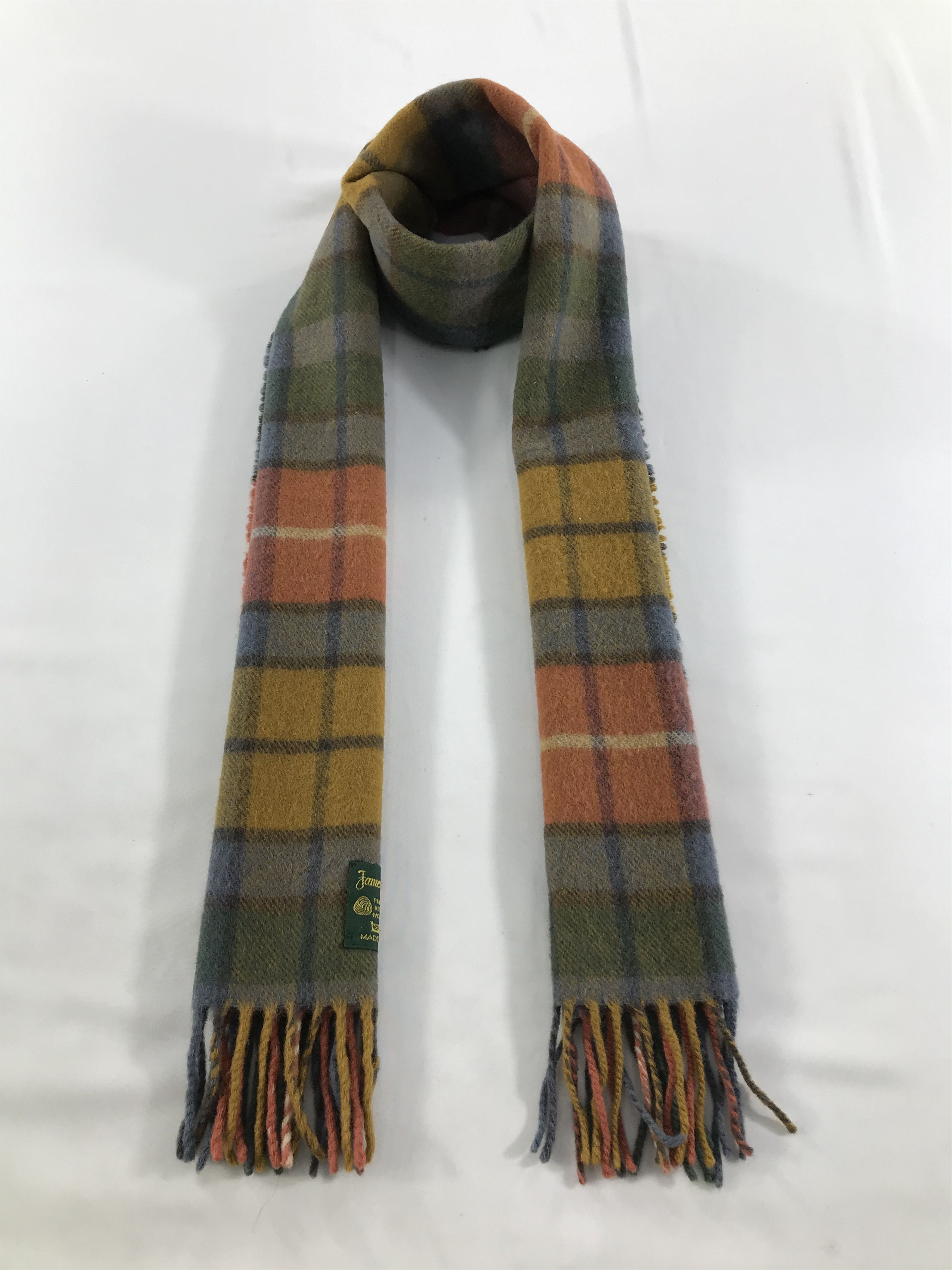 Johnstons Of Elgin James Johnston Tartan Wool Scarf Muffler V149 Size ONE SIZE - 1 Thumbnail