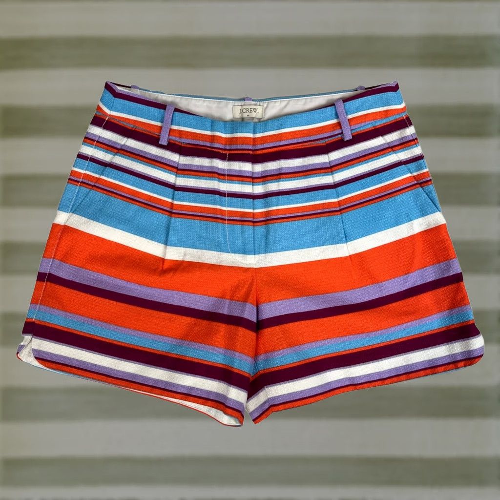J.Crew NWT J.CREW Multicolor Striped Midrise Shorts Shirt Women's Size 2 XS XL? Size 40" / US 18 - 1 Thumbnail